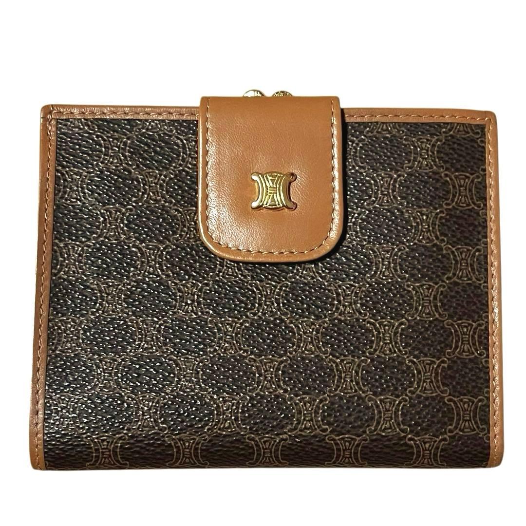 極美品✨未使用級セリーヌ マカダム トリオンフ 二つ折り財布 がま口 レディース