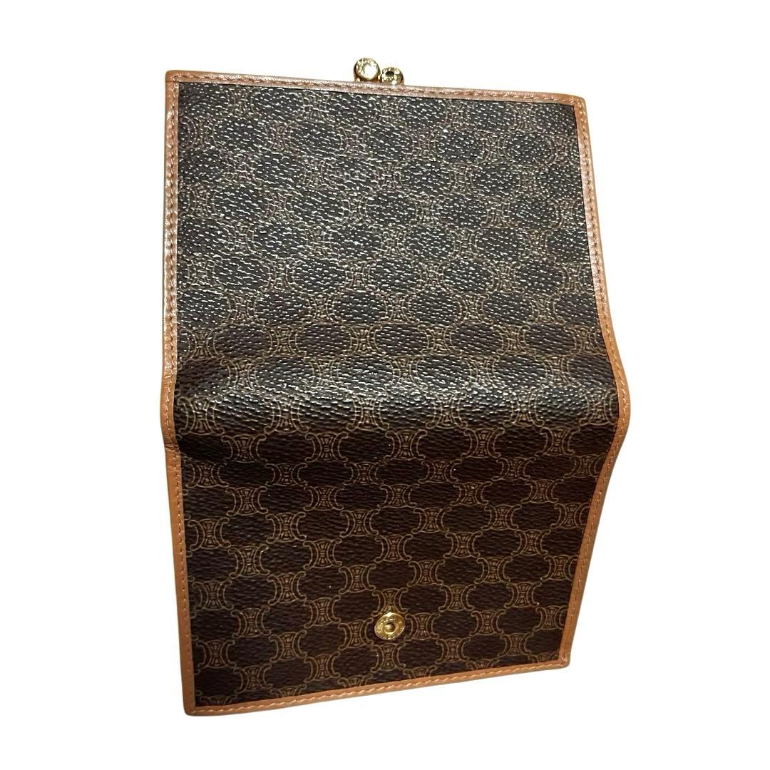 極美品✨未使用級セリーヌ マカダム トリオンフ 二つ折り財布 がま口 レディース