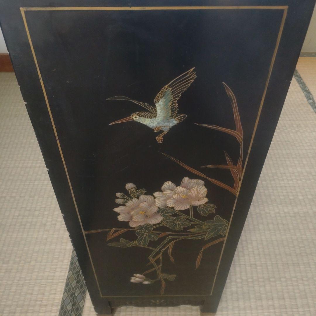 中国家具 キャビネット　花鳥　中国古玩 玉石 石細工 アンティーク