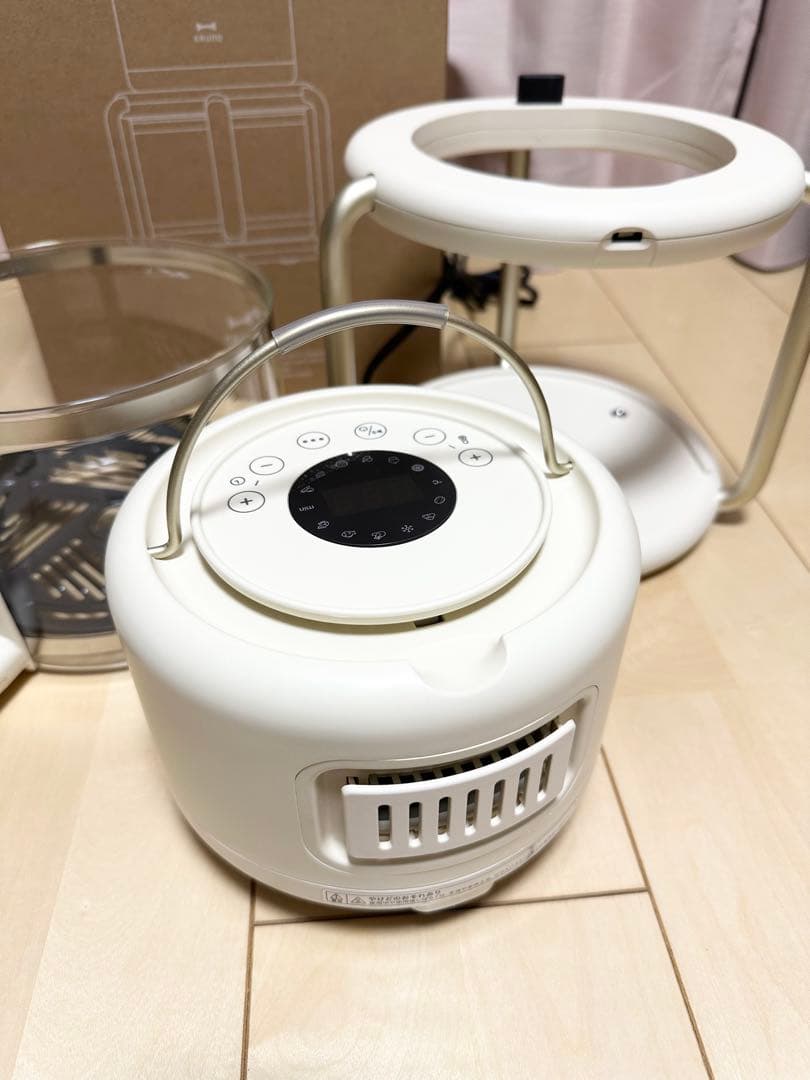 BRUNO ガラスエアフライヤー アイボリー 箱あり