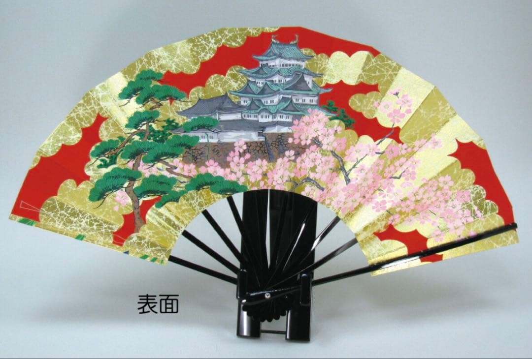 飾扇　名古屋城/カキツバタ(9.5寸)