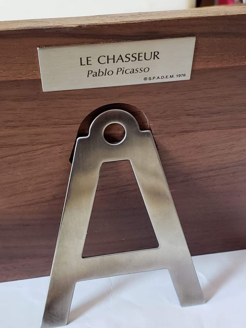 安心の本物保証。PABLOPICASSO作「狩人」ピカソ、純銀製、相続人承諾書