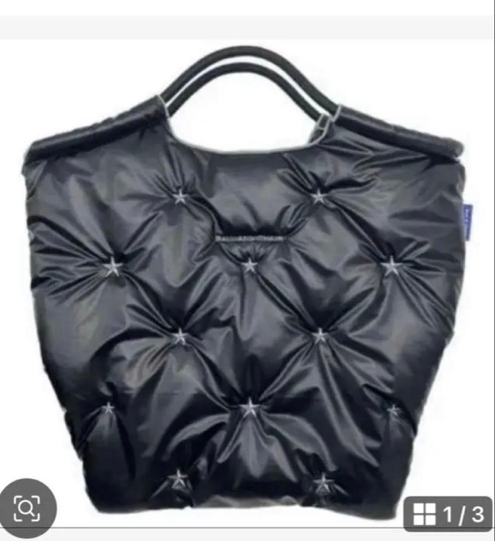 新作　最安値ボールアンドチェーン 中綿バッグ ★ブラック×シルバー ステラ