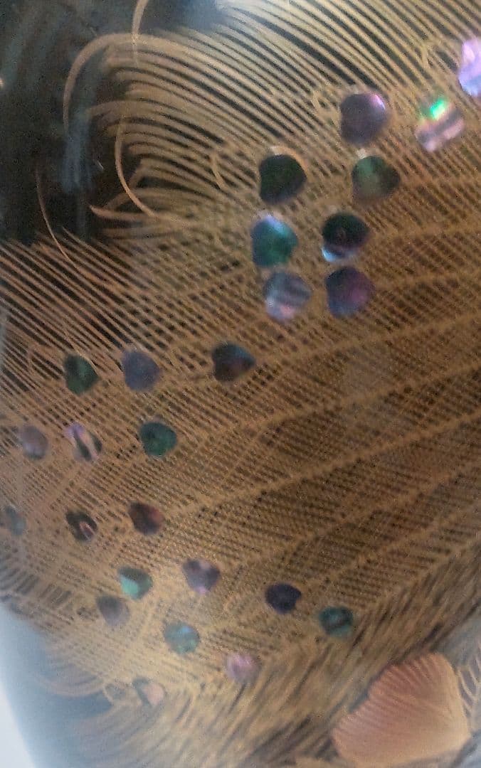 【美品】輪島塗 蒔絵花生 共箱付き/ Wajima Makie Vase