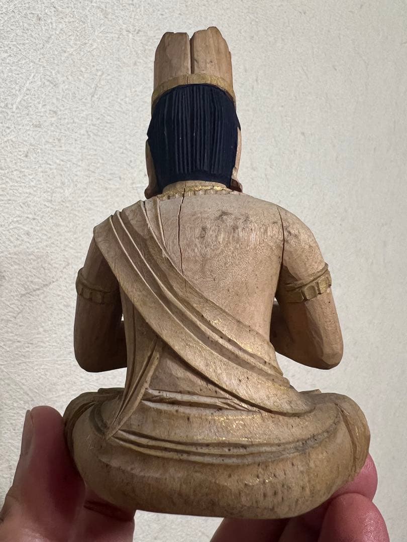 金剛界 大日如来坐像 念持仏 木彫 彩色 截金 仏像 仏教美術 骨董 古美術