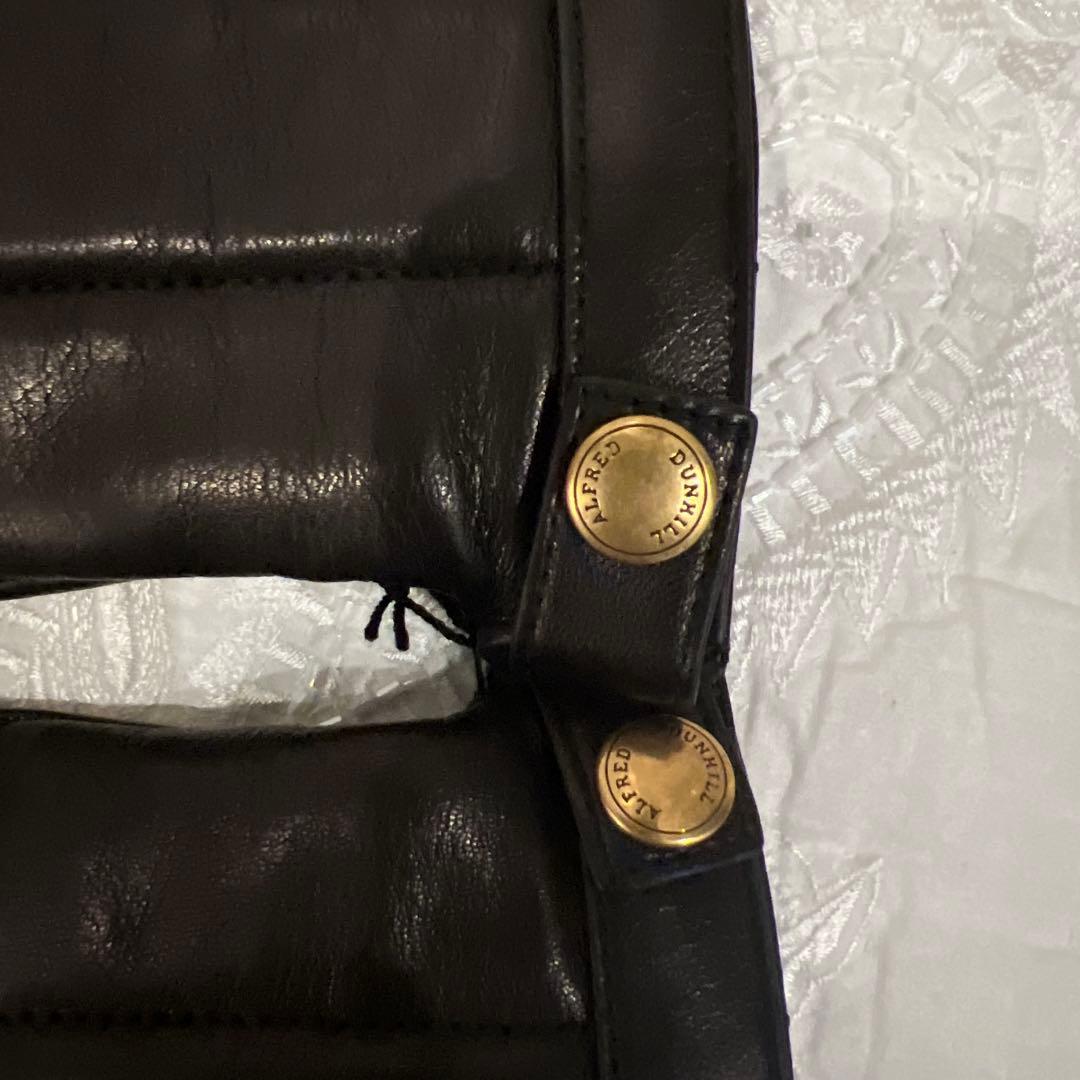 未使用　ダンヒル　最高級レザー手袋　カシミヤ100 黒　8.5サイズ