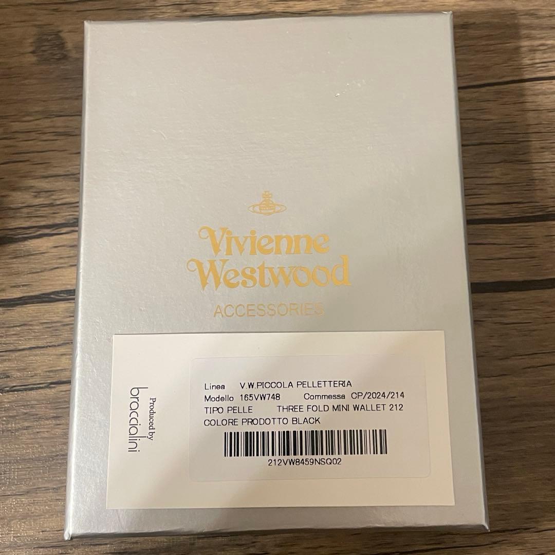 【新品未使用】VivienneWestwood 三つ折り財布 ブラック 大人気