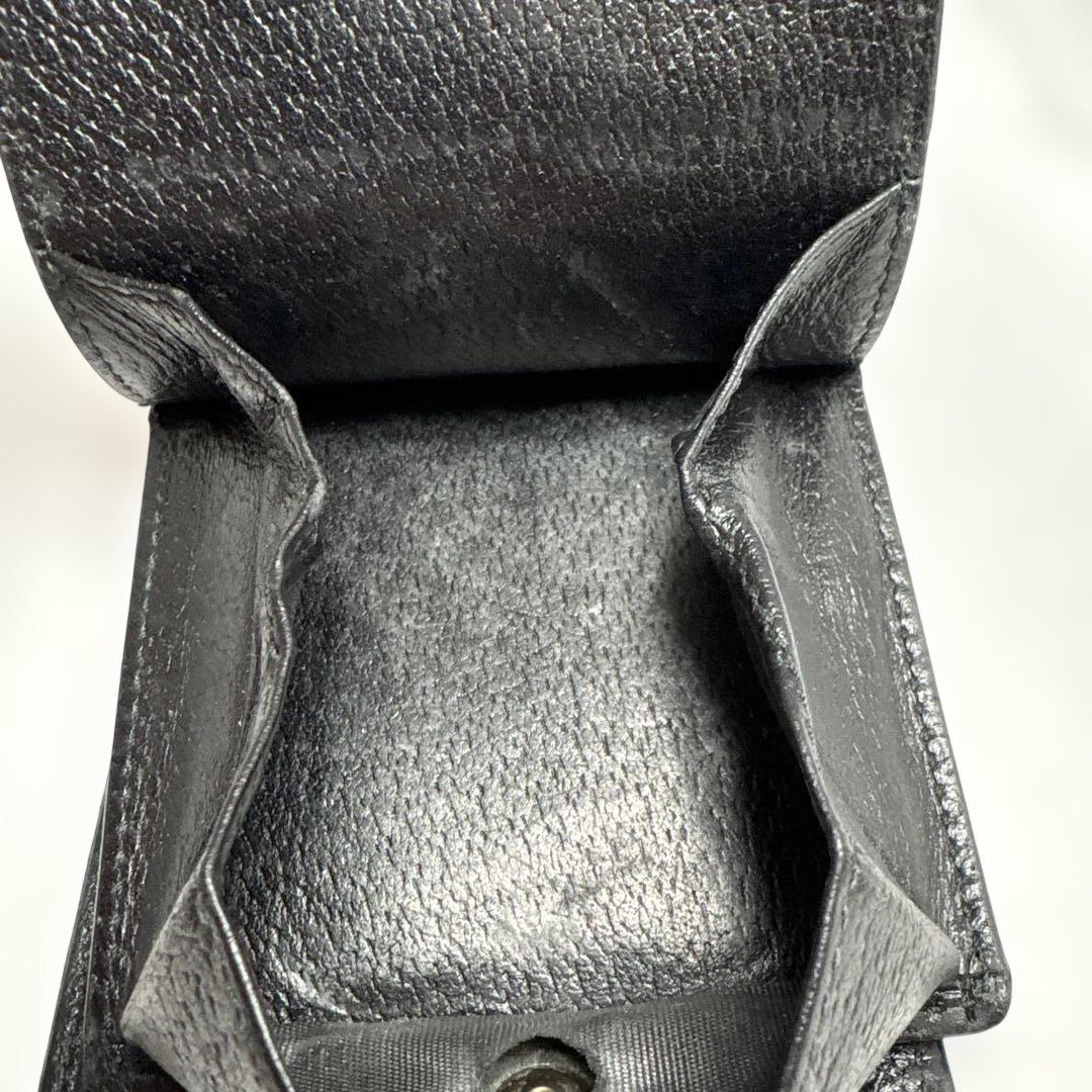 Gucci ブラック レザー 二つ折り財布