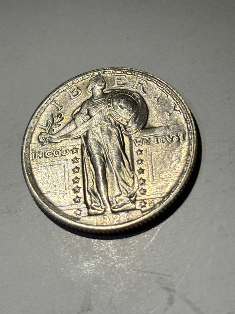 アメリカ　25セント銀貨　1920年　古銭　外国　クォーターダラー