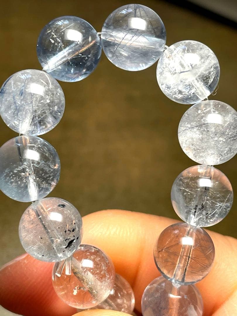 超希少！！ブルーサゲニティックルチルクォーツ9.8㎜新品未使用）高品質ブルー針