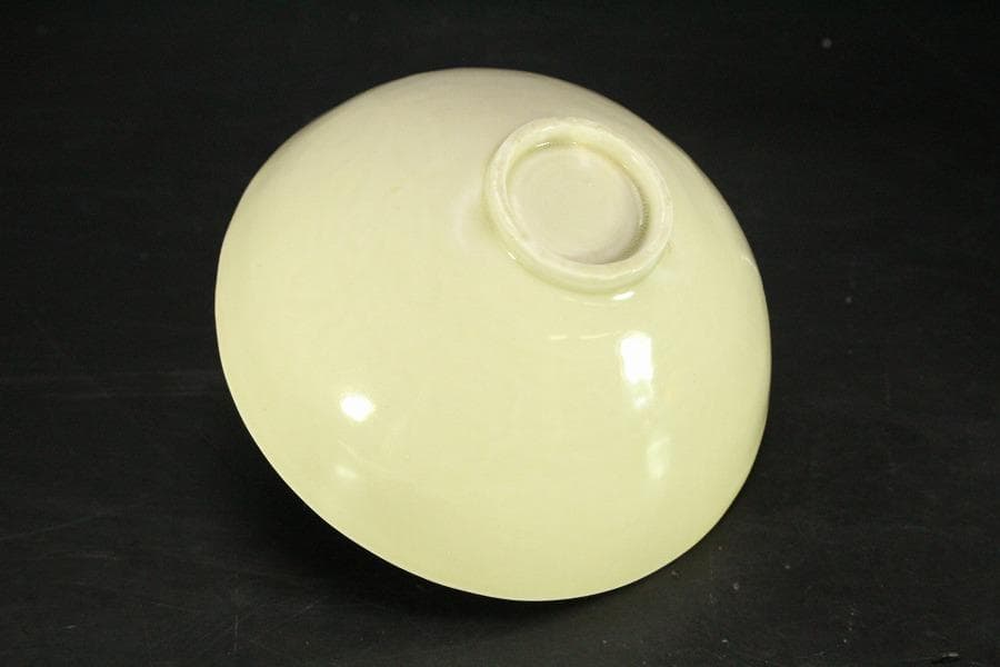 中国美術 白磁 花紋 碗(HA519)