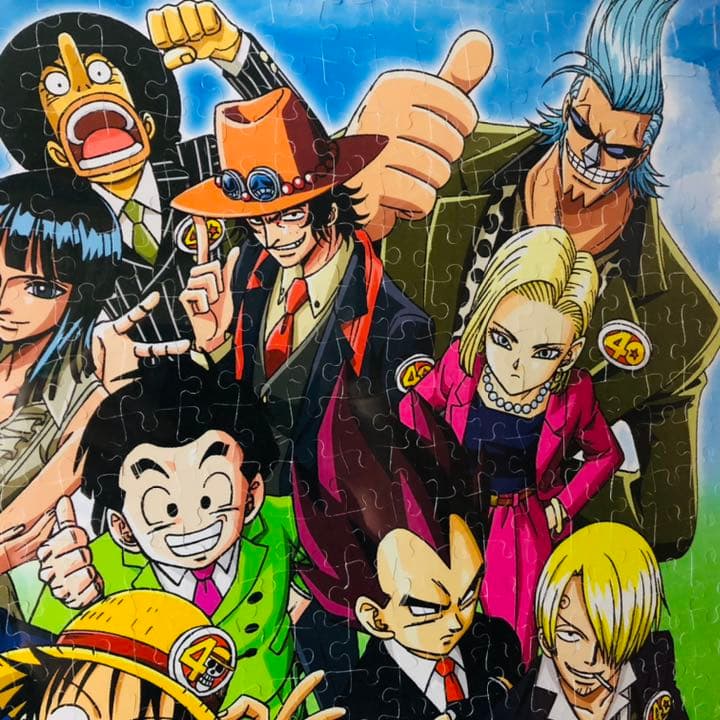 週刊少年ジャンプ40周年　ドラゴンボールZ&ワンピース　ジグソーパズル　額装