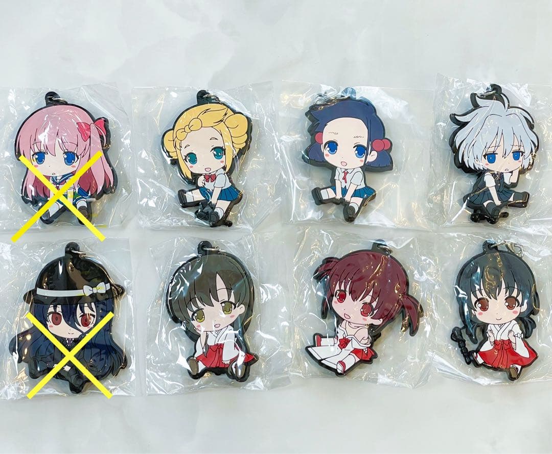 咲-Saki- ぺたん娘 ラバーストラップ ラバスト 原村和 姉帯豊音 竹井久