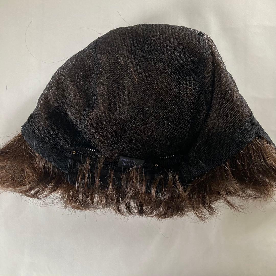 マダムヒロコ　フルウィッグ　ショート　人毛MIX 　総手植え　ナチュラルブラウン