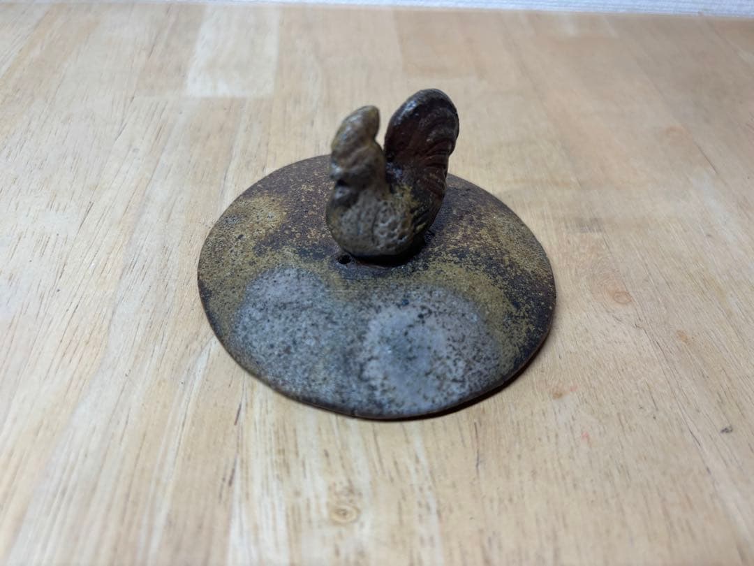 54.備前焼 宝瓶 登り窯 鶏 にわとり ニワトリ 手びねり 急須