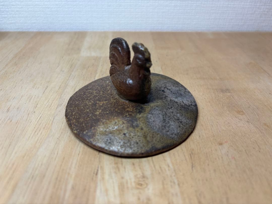 54.備前焼 宝瓶 登り窯 鶏 にわとり ニワトリ 手びねり 急須