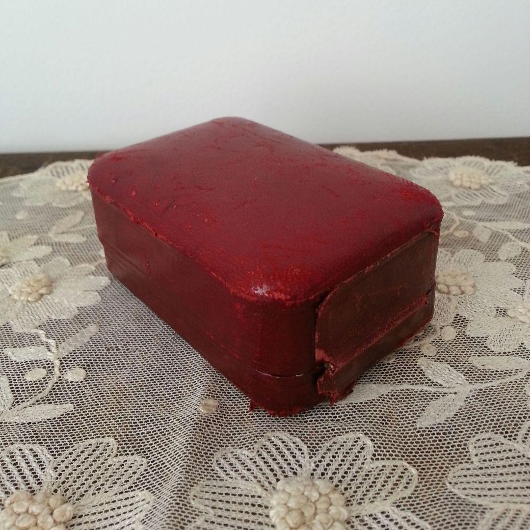 赤 ジュエリーボックス フランス アンティーク ネックレス