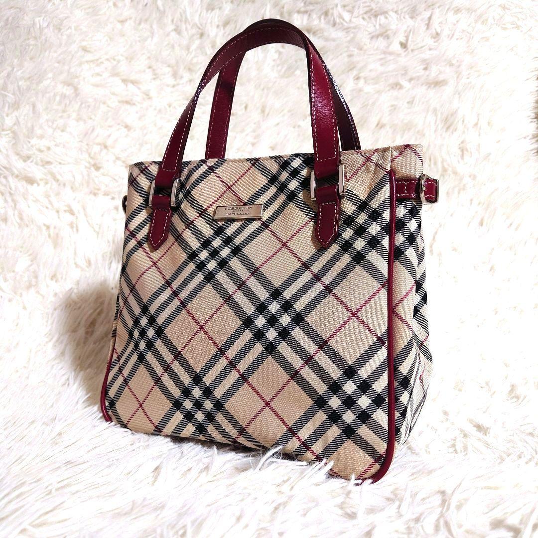 バーバリー ロゴプレート ミニハンドバッグ サイドベルト ノバチェック