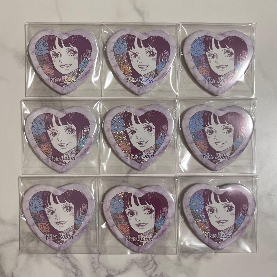 ONE PIECE ハート缶バッジ ロビン2