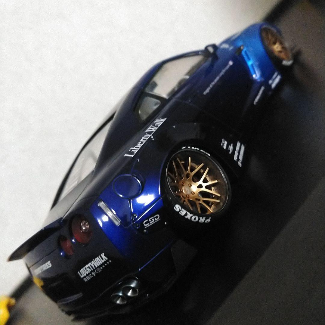 アオシマ1/24リバティウォークLBGT-R35プラモデル完成品