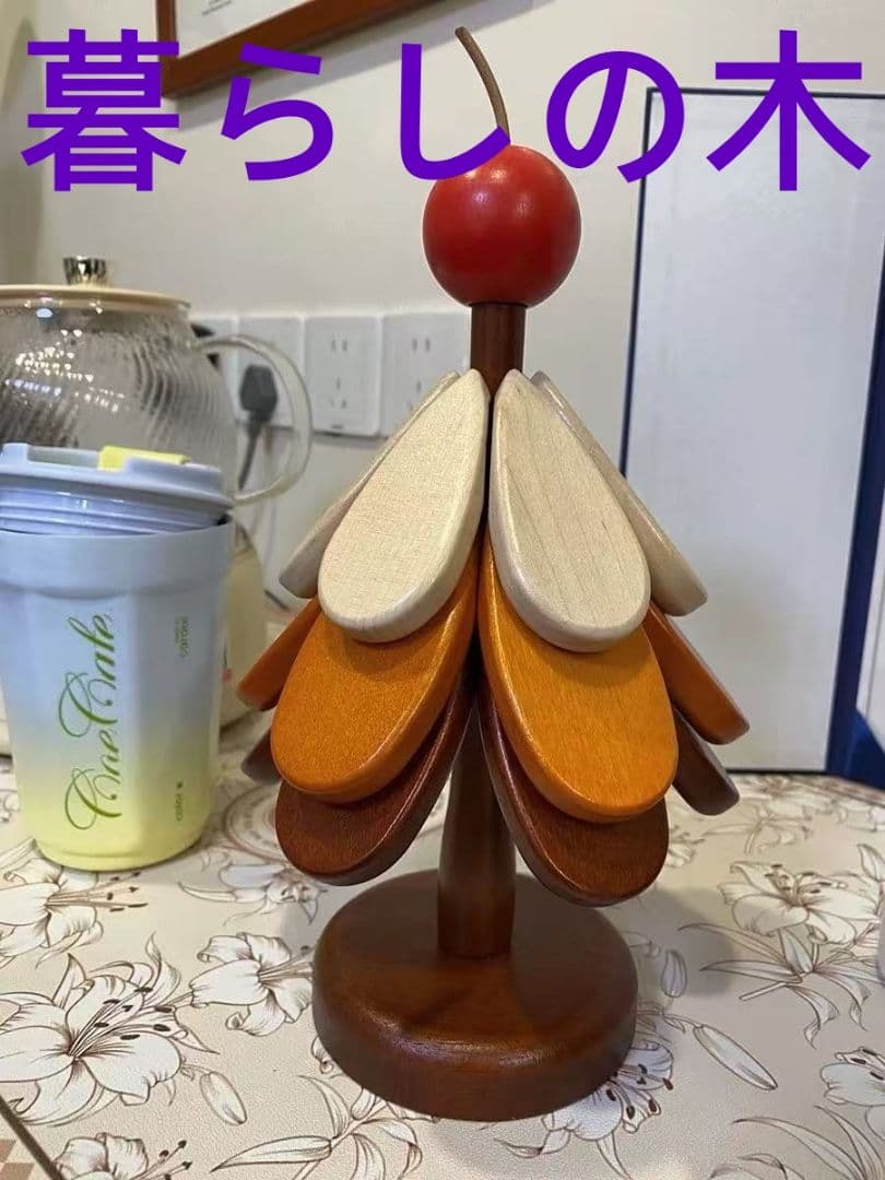 木製クリスマスツリー型装飾品