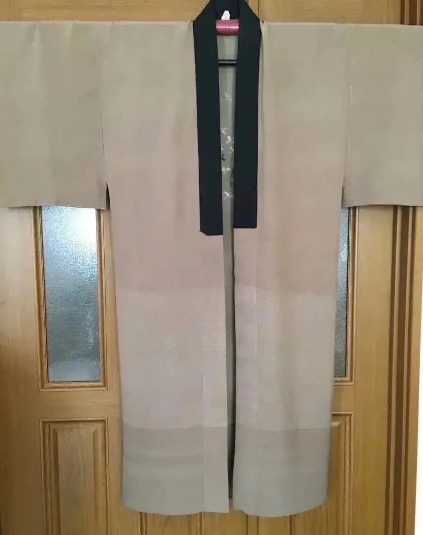 能楽図絵 能舞 羽衣他 男物長襦袢 正絹 美しき日本の古布 古裂骨董アンティーク