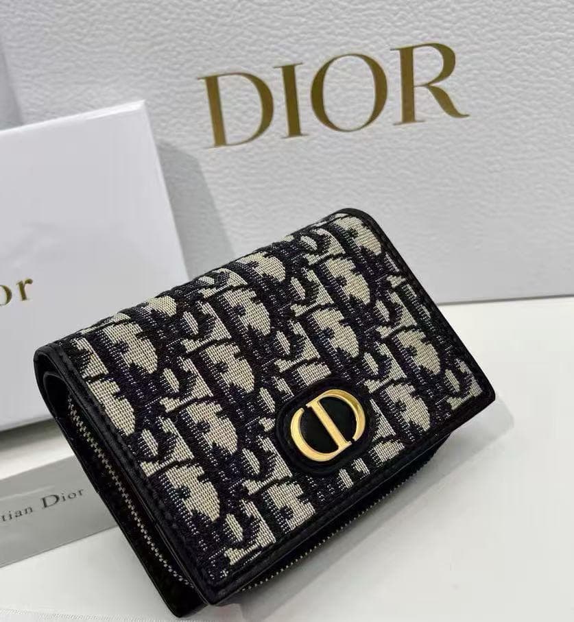 二つ折り財布 ネイビー　トロッター　キャンバスレザー 即購入OK