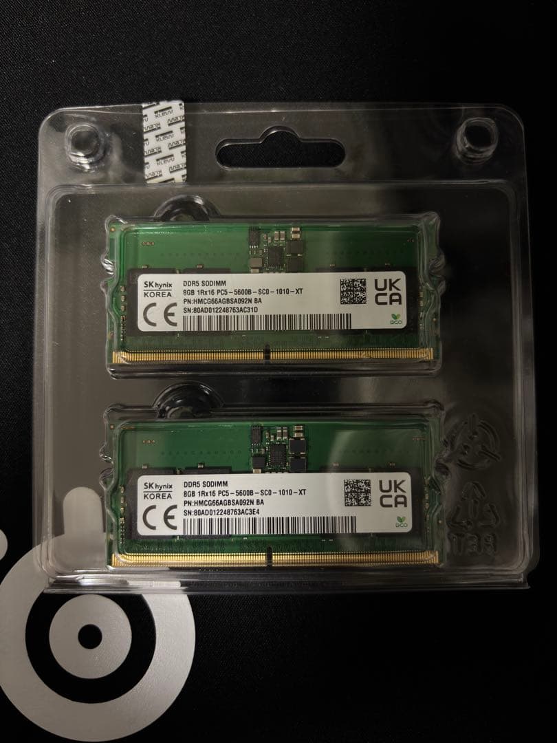 メモリー DDR5 5600 8GBx2