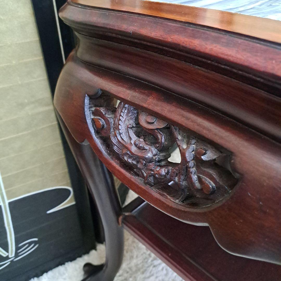 ♡石天板　龍の爪　サイドテーブル　花台　♡