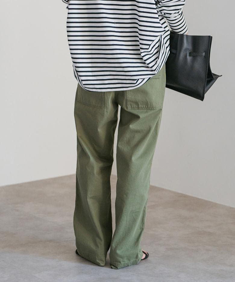 新品 Spick and Span ルーズベイカーパンツ＊カーキ＊38