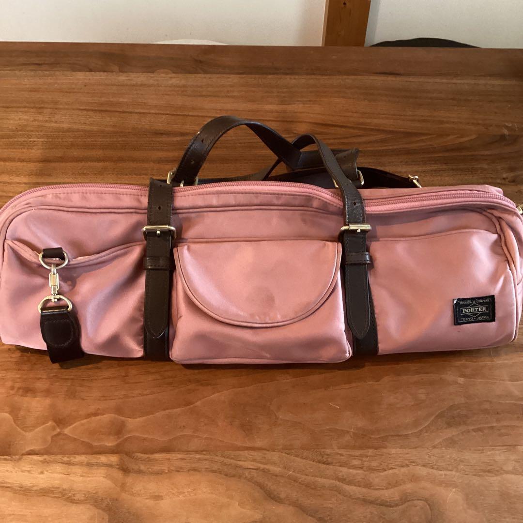 PORTER フルートケース ピンク ハンドバッグ　ショルダーバッグ　2way