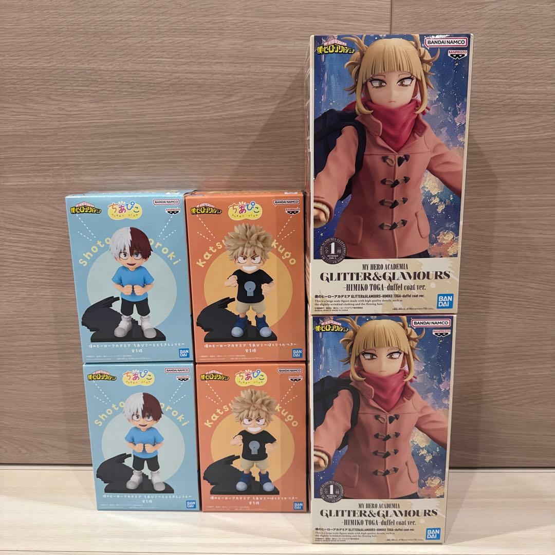 僕のヒーローアカデミア ちあぴこ 爆豪 轟 トガ　フィギュア 6点セット