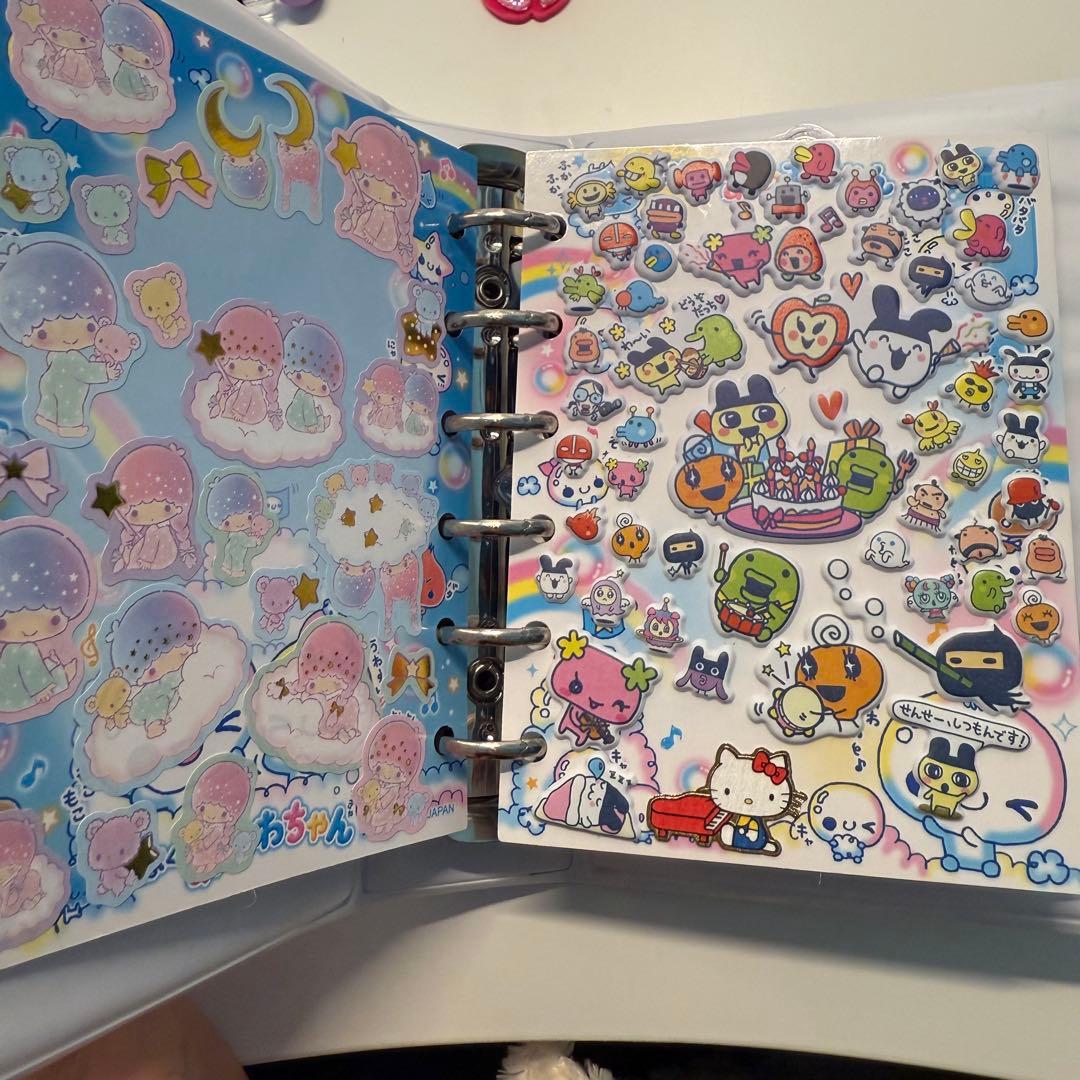 ひ*り様 シール帳完成品　キーホルダー付　ボンボンドロップシール　おはじきシール