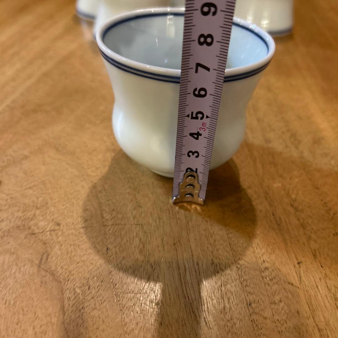 源右衛門窯　染付向日葵（そめつけひまわり）　湯呑み　五個