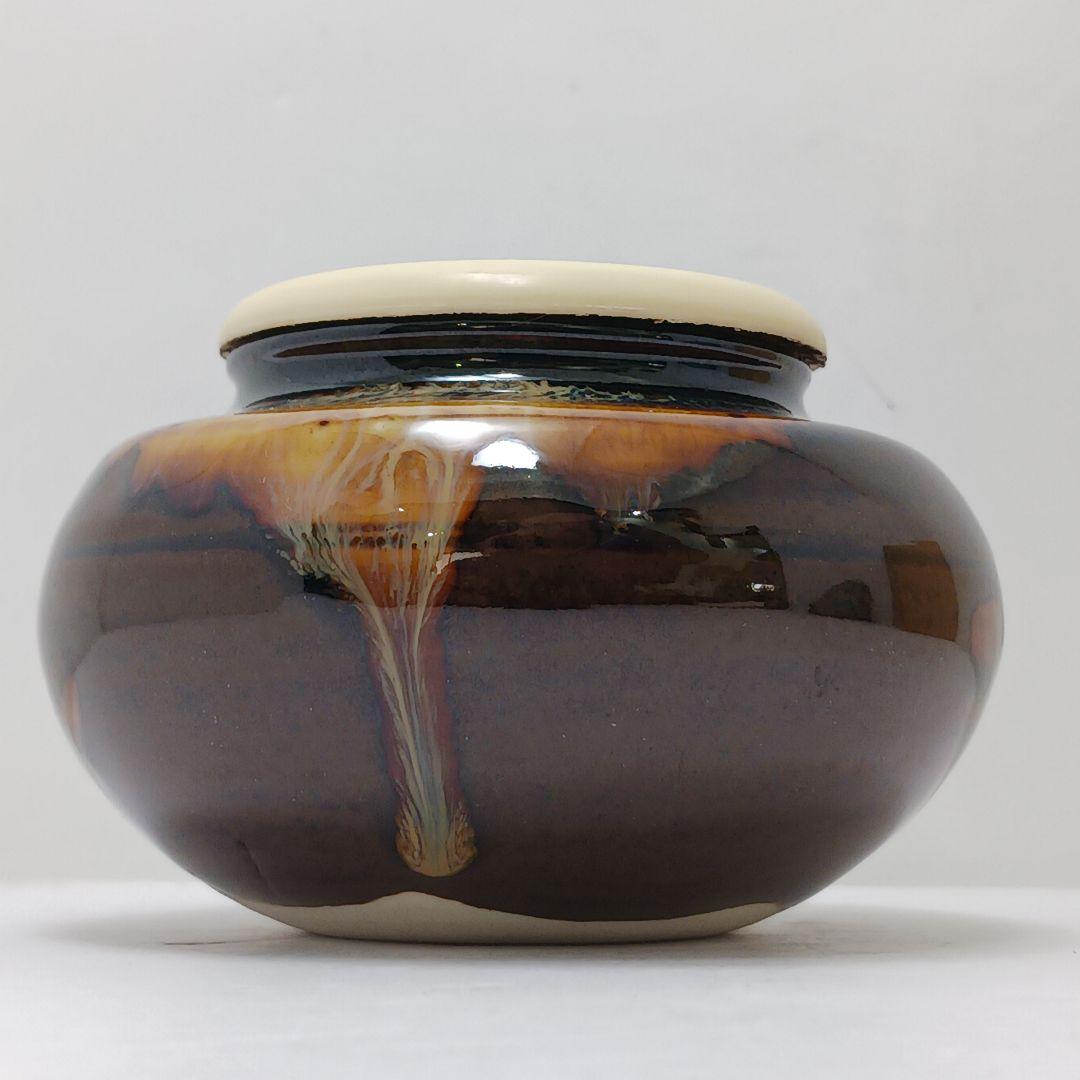 Y2836-7 茶道具 桶谷定一造 大海茶入 共箱・仕覆