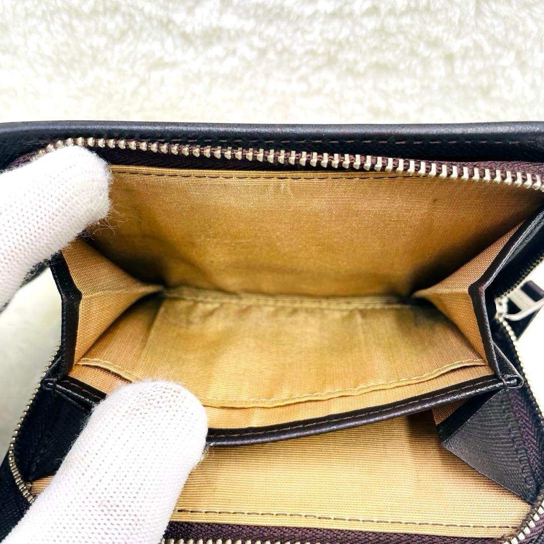 美品 Burberry バーバリー 三つ折り 財布 ノバチェック キャンバス