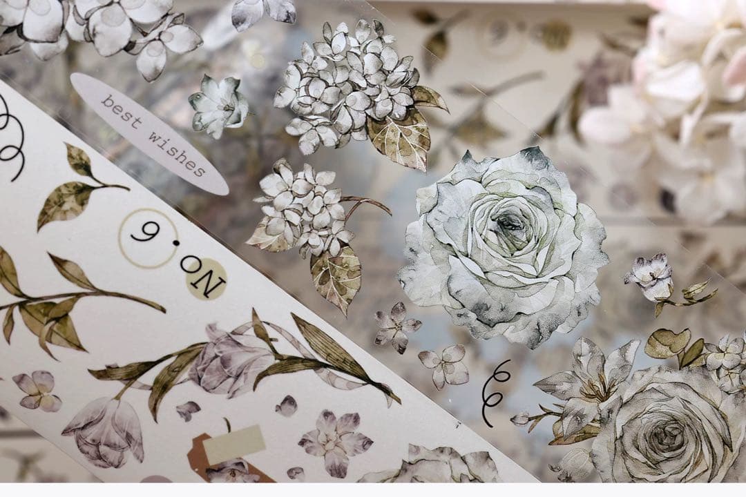 ⭐️SALE⭐️小白家文創《墨染》海外マスキングテープ　マステ 【2215】