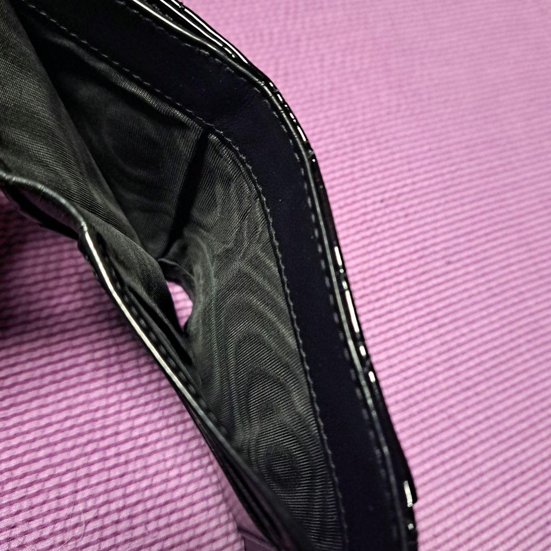 ( 最終価格 )ディオール ロータスウォレット エナメル カナージュ ブラック