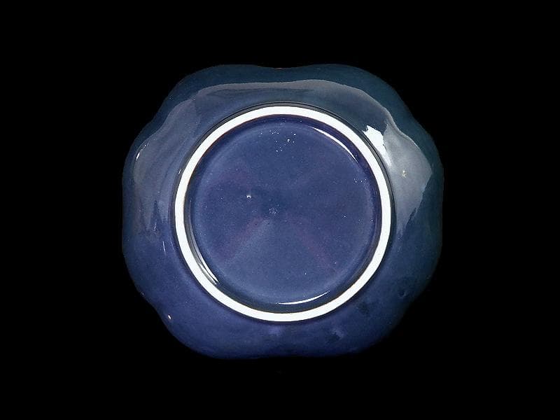 古伊万里　瑠璃　若松の図　膾皿　３客　C167AS-CTh