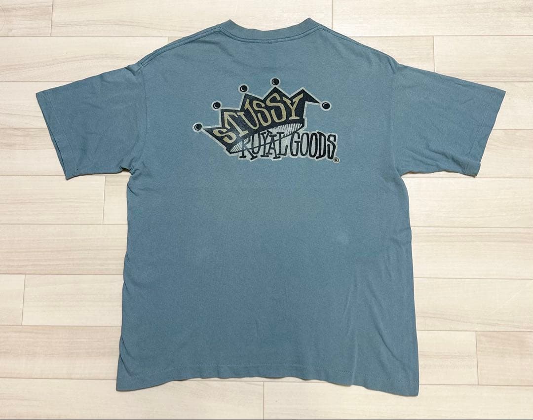 80s old stussy tシャツ 「 GOODS」 黒タグ