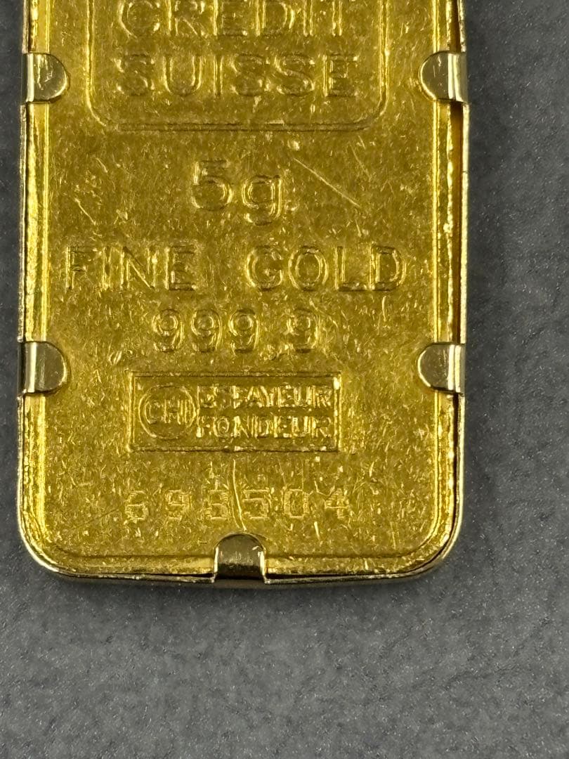 純金　K24ゴールド　インゴット　5ｇペンダントトップ総重量5.6ｇ　自由の女神