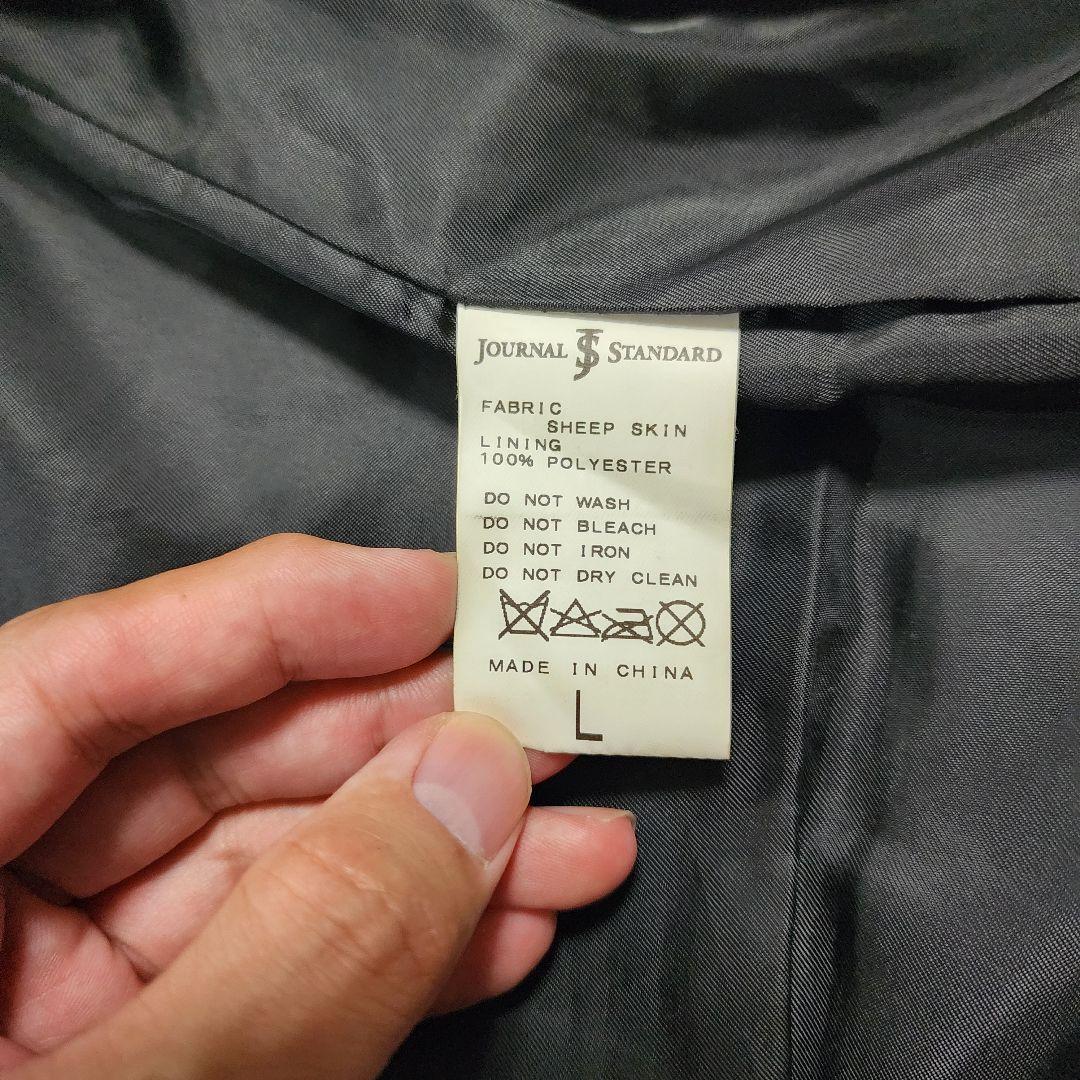 ジャーナルスタンダード シープレザー シングルライダースジャケット L