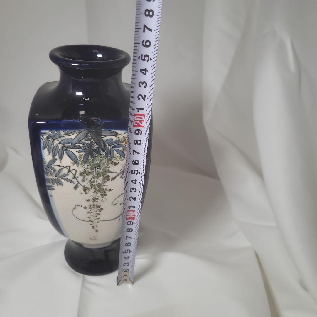 薩摩焼 色絵花瓶