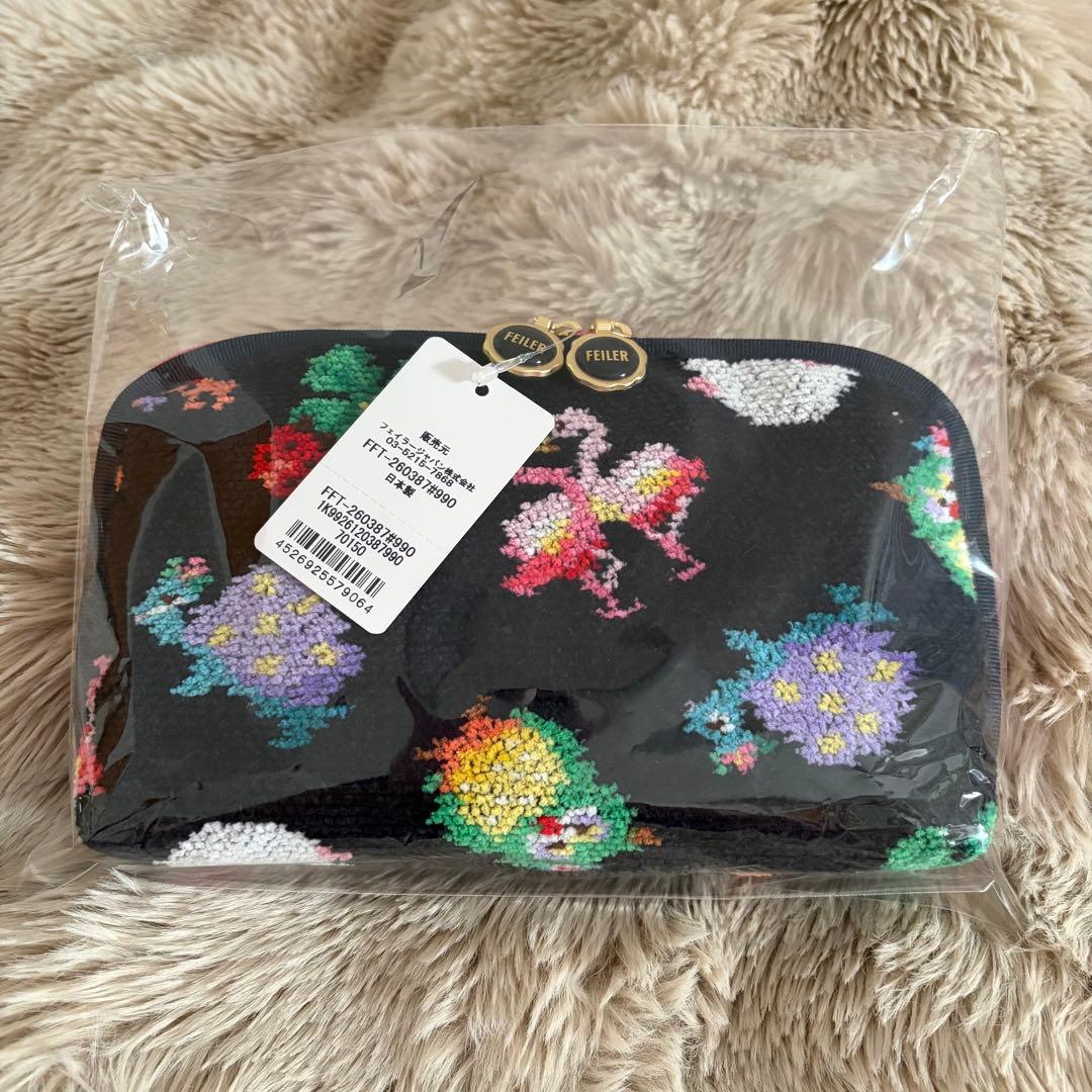 FEILER 神崎恵×フェイラー　ファンキーフォーチュン　便利ポーチ　ネイビー