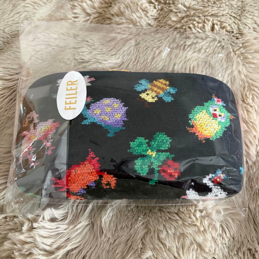 FEILER 神崎恵×フェイラー　ファンキーフォーチュン　便利ポーチ　ネイビー