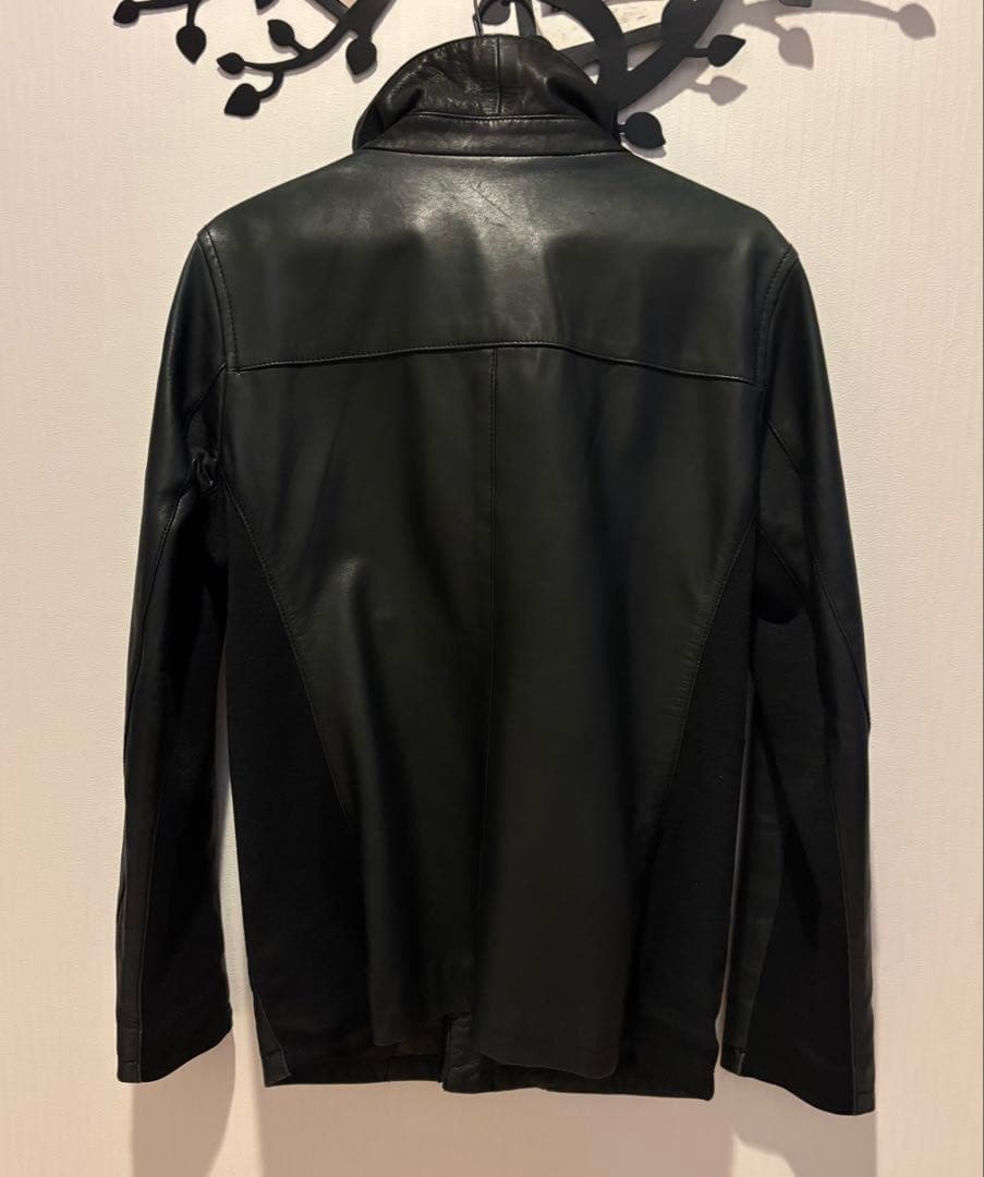 カスタムカルチャー 羊革 切替 スタンドカラー シングルライダース　ジャケット