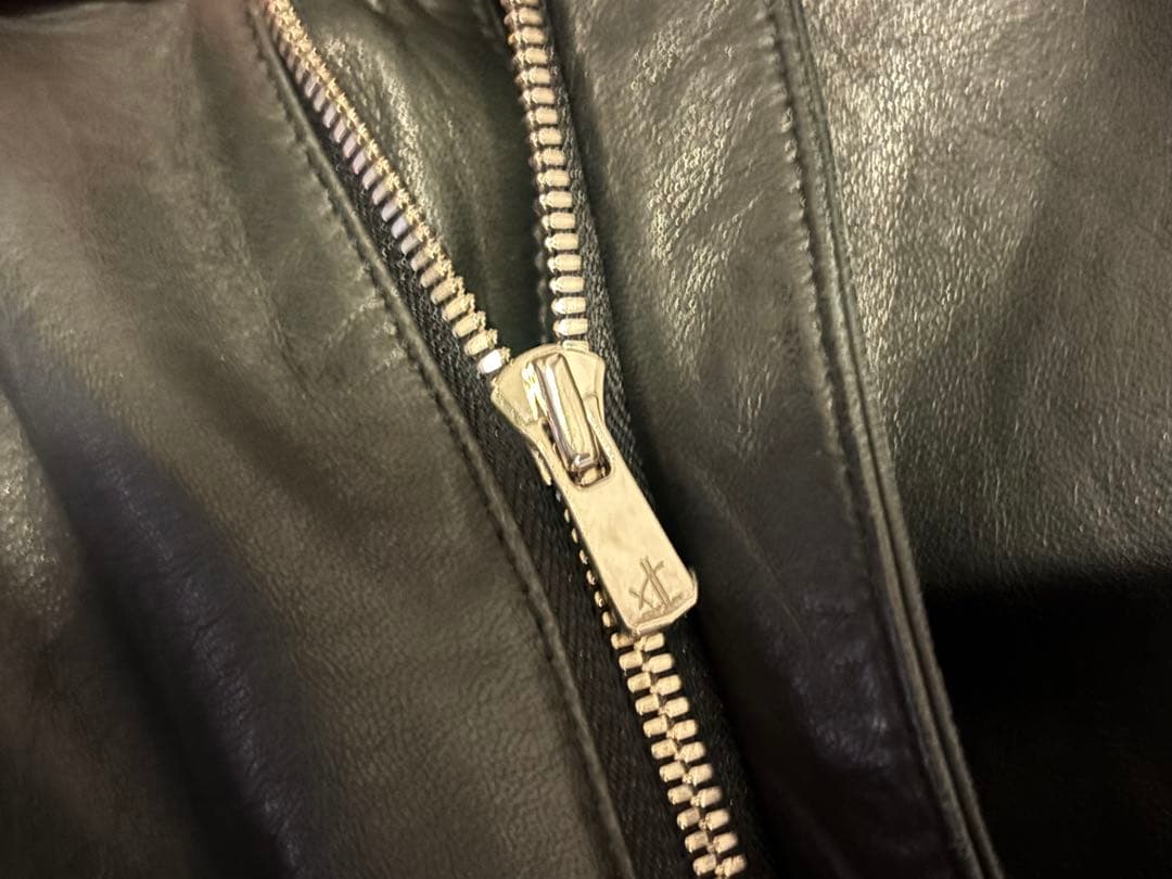 カスタムカルチャー 羊革 切替 スタンドカラー シングルライダース　ジャケット