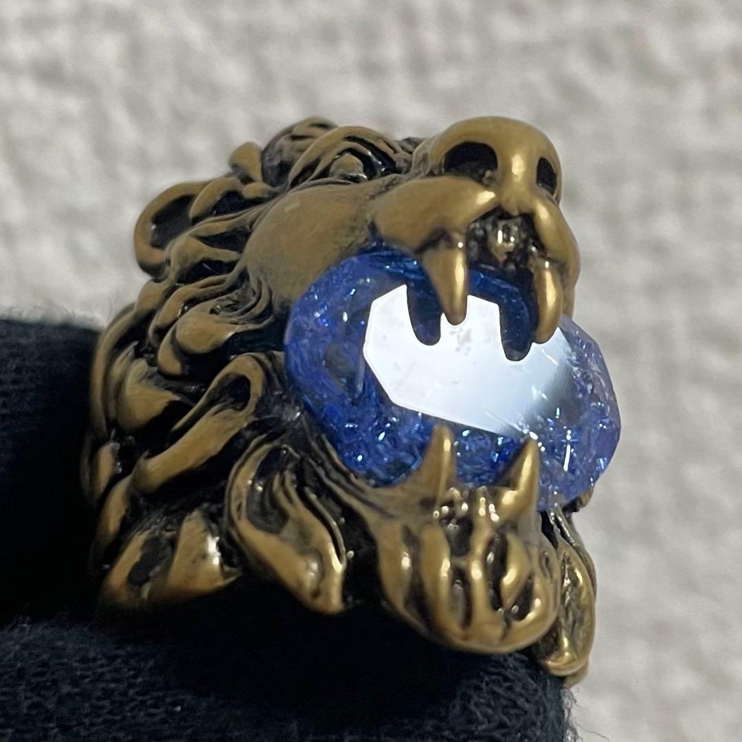 GUCCI グッチ リング 10号 ミケーレ期 ライオンヘッド ゴールド