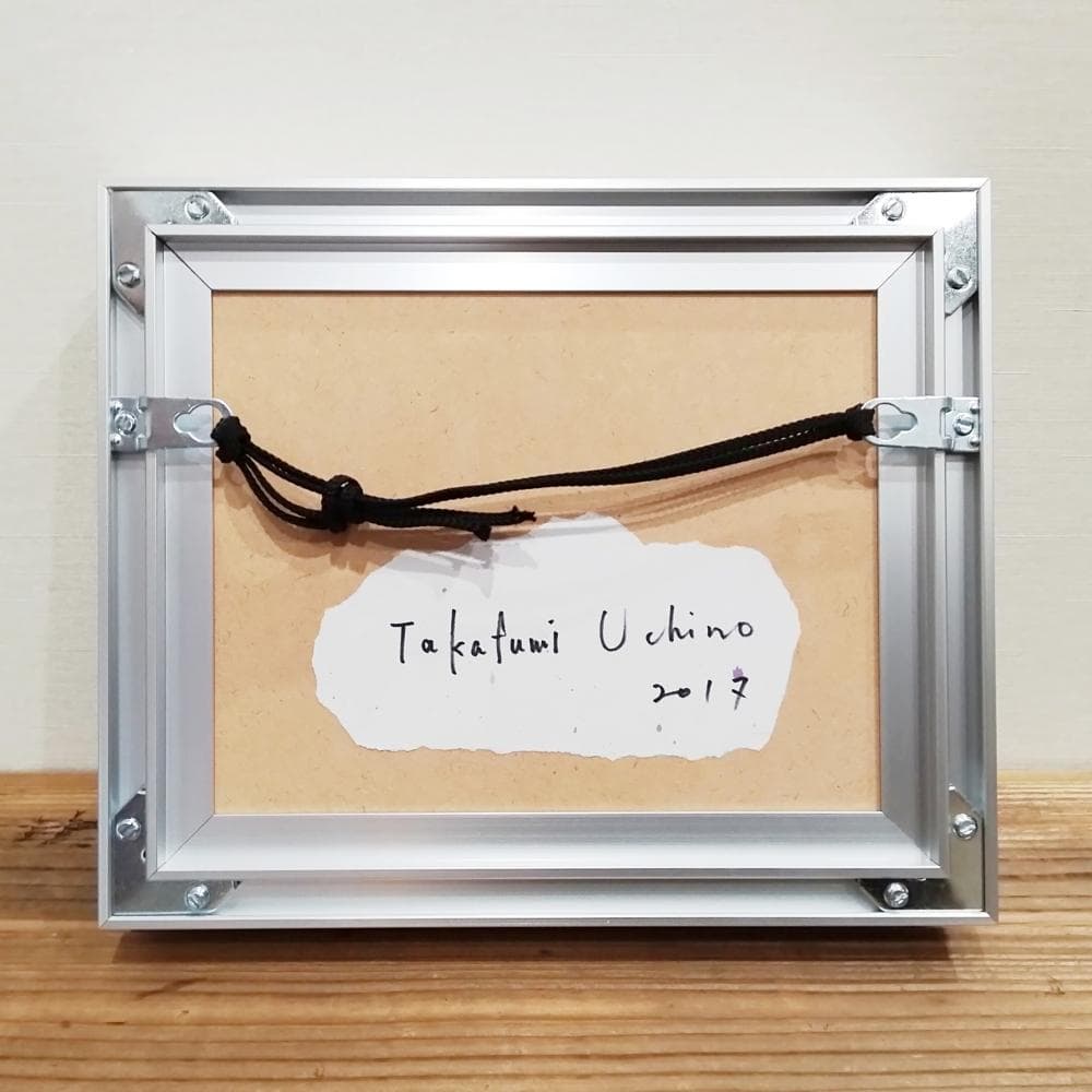 内野隆文　city　抽象画　絵画　F0号　アクリル画　現代美術　アート作品　真作