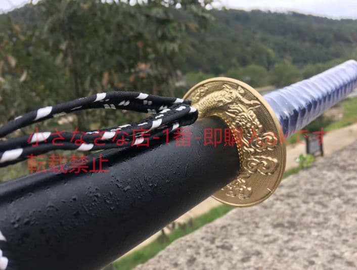 【ブラック】長尺 武具　刀装具　日本刀　模造刀 居合刀 鑑賞 手鍛造打 武蔵